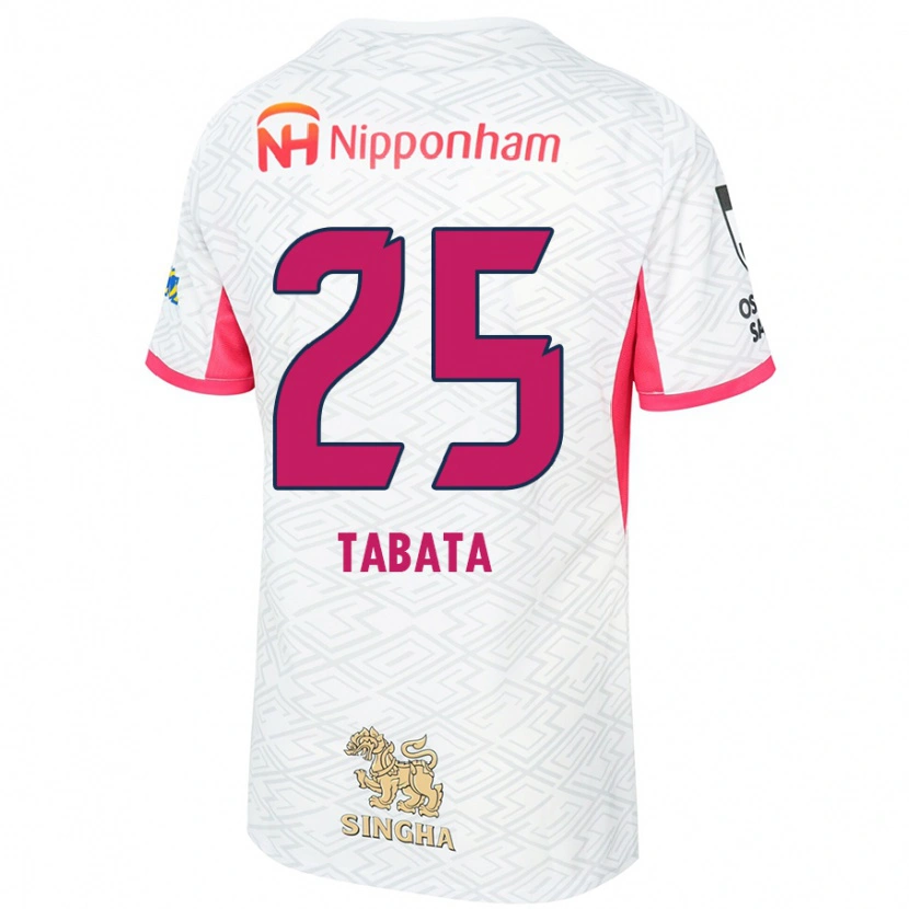 Danxen Hombre Camiseta Haruna Tabata #25 Rosa Sakura Blanco 2ª Equipación 2025/26 La Camisa México