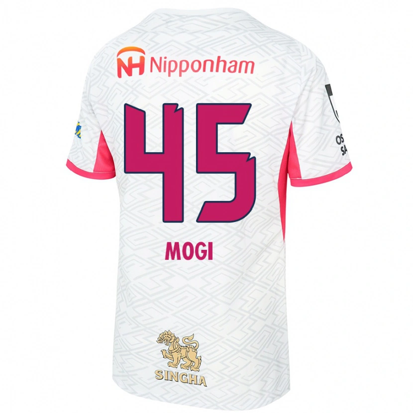 Danxen Hombre Camiseta Shu Mogi #45 Blanco Rosa Sakura 2ª Equipación 2025/26 La Camisa México