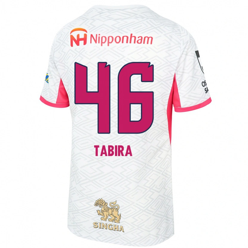 Danxen Hombre Camiseta Tatsuya Tabira #46 Blanco Rosa Sakura 2ª Equipación 2025/26 La Camisa México