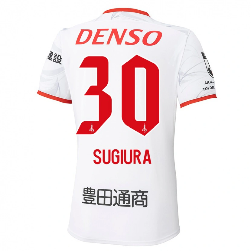 Danxen Hombre Camiseta Shungo Sugiura #30 Rojo Amarillo 2ª Equipación 2025/26 La Camisa México