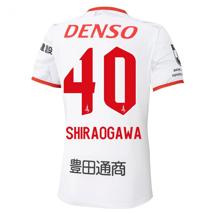 Danxen Hombre Camiseta Rekuto Shiraogawa #40 Blanco Rojo 2ª Equipación 2025/26 La Camisa México