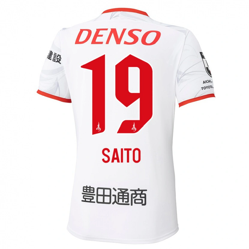 Danxen Hombre Camiseta Manabu Saito #19 Rojo Amarillo 2ª Equipación 2025/26 La Camisa México