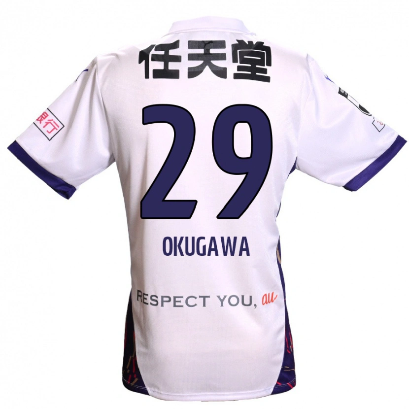 Danxen Hombre Camiseta Masaya Okugawa #29 Morado Blanco Negro 2ª Equipación 2025/26 La Camisa México