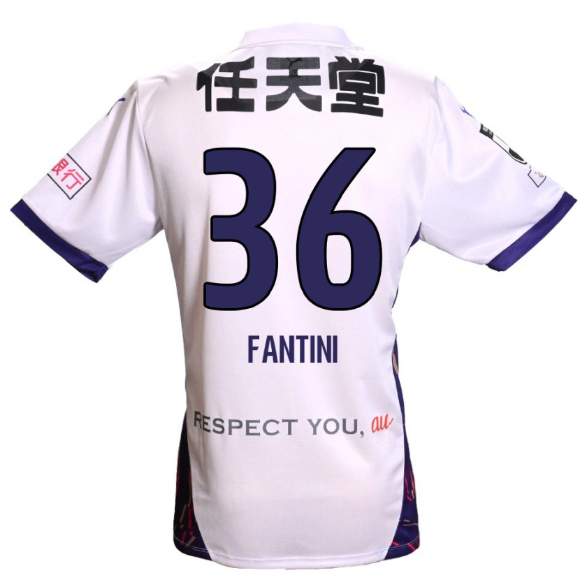 Danxen Hombre Camiseta Akira Fantini #36 Morado Blanco Negro 2ª Equipación 2025/26 La Camisa México