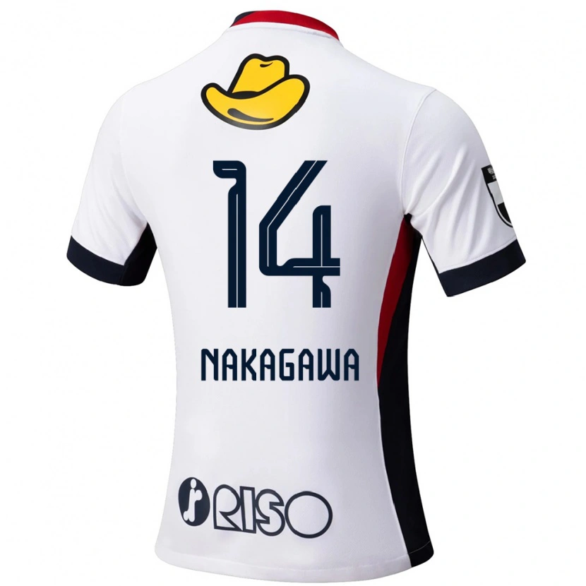 Danxen Hombre Camiseta Sora Nakagawa #14 Rojo Negro 2ª Equipación 2025/26 La Camisa México