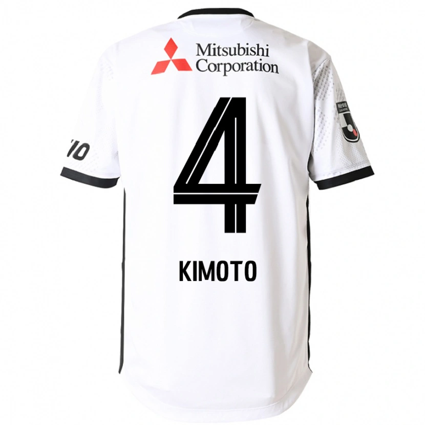 Danxen Hombre Camiseta Yasuki Kimoto #4 Blanco Negro 2ª Equipación 2025/26 La Camisa México