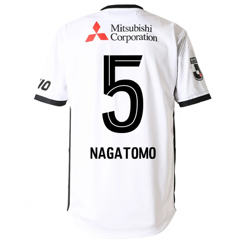 Danxen Hombre Camiseta Yuto Nagatomo #5 Blanco Negro 2ª Equipación 2025/26 La Camisa México
