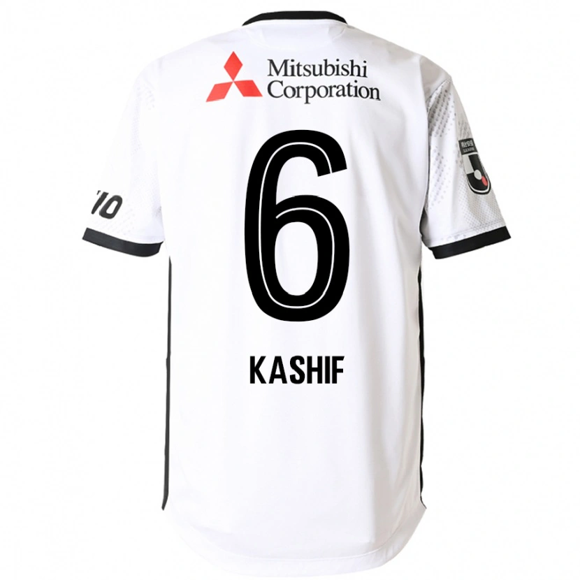 Danxen Hombre Camiseta Kashif Bangnagande #6 Blanco Negro 2ª Equipación 2025/26 La Camisa México