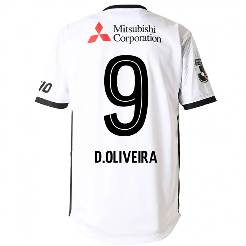 Danxen Hombre Camiseta Diego Oliveira #9 Blanco Negro 2ª Equipación 2025/26 La Camisa México