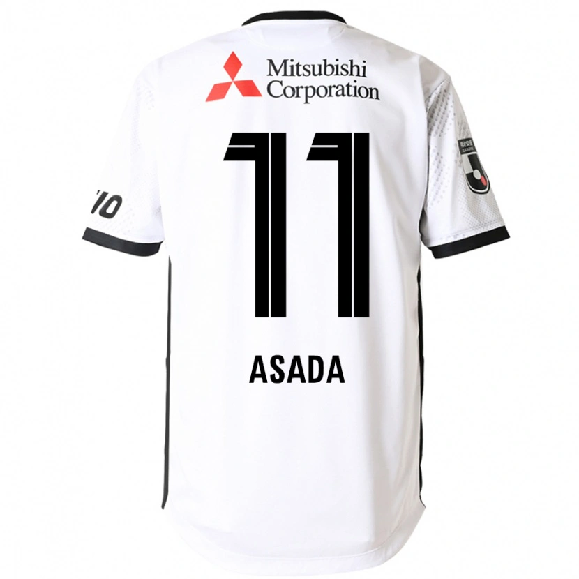 Danxen Hombre Camiseta Rui Asada #11 Blanco Negro 2ª Equipación 2025/26 La Camisa México