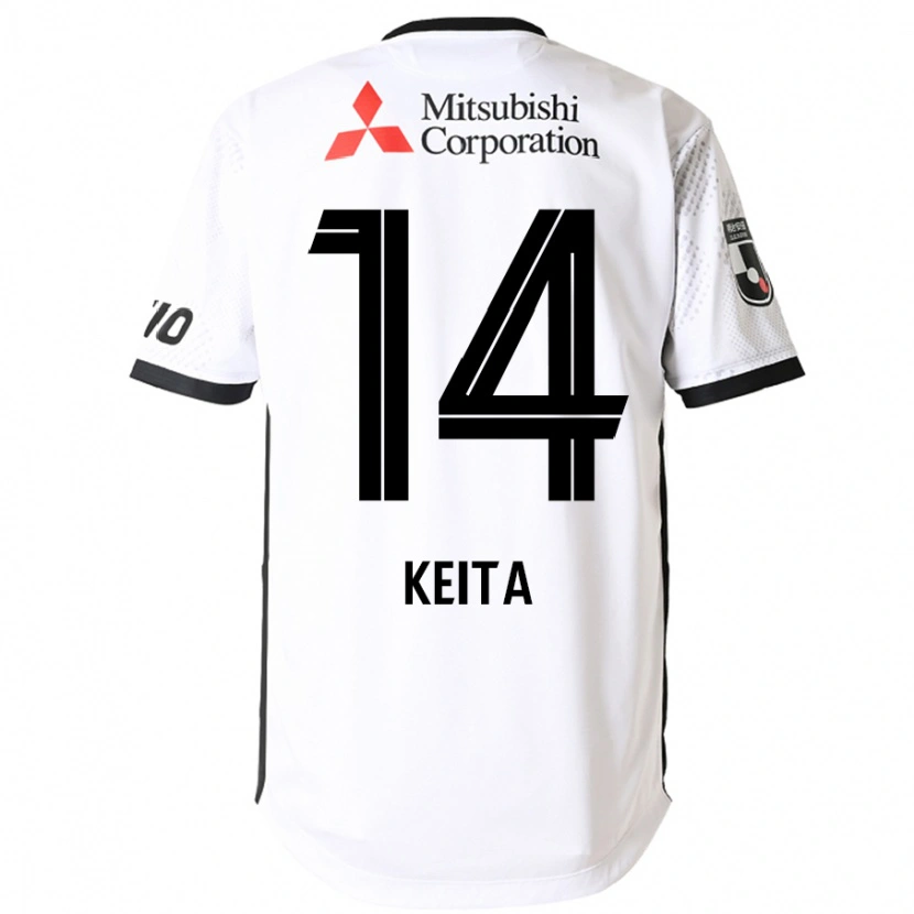Danxen Hombre Camiseta Keita Yamashita #14 Blanco Negro 2ª Equipación 2025/26 La Camisa México