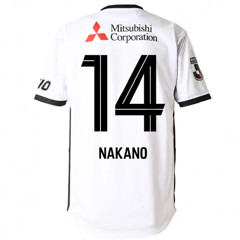 Danxen Hombre Camiseta Yui Nakano #14 Blanco Negro 2ª Equipación 2025/26 La Camisa México