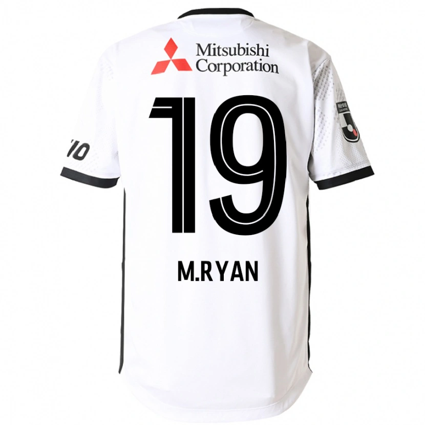 Danxen Hombre Camiseta Marcelo Ryan #19 Blanco Negro 2ª Equipación 2025/26 La Camisa México