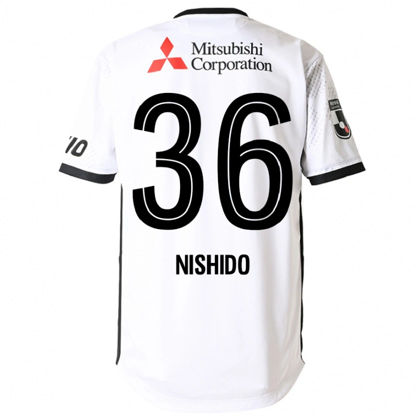 Danxen Hombre Camiseta Hisatoshi Nishido #36 Blanco Negro 2ª Equipación 2025/26 La Camisa México
