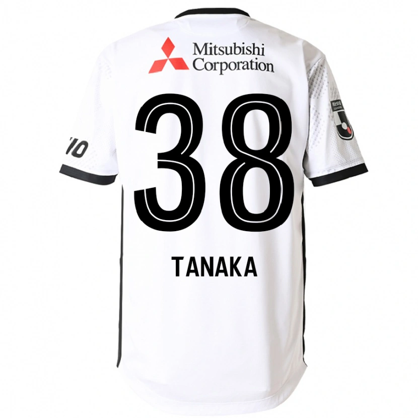 Danxen Hombre Camiseta Kio Tanaka #38 Blanco Negro 2ª Equipación 2025/26 La Camisa México