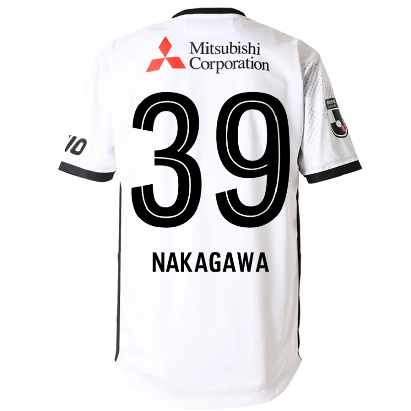 Danxen Hombre Camiseta Teruhito Nakagawa #39 Blanco Negro 2ª Equipación 2025/26 La Camisa México