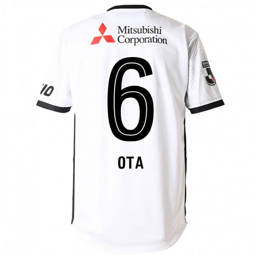 Danxen Hombre Camiseta Kosuke Ota #6 Blanco Negro 2ª Equipación 2025/26 La Camisa México
