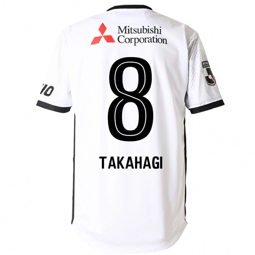 Danxen Hombre Camiseta Yojiro Takahagi #8 Blanco Negro 2ª Equipación 2025/26 La Camisa México