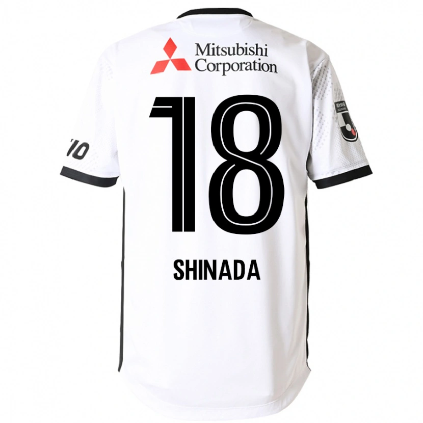 Danxen Hombre Camiseta Manato Shinada #18 Blanco Negro 2ª Equipación 2025/26 La Camisa México