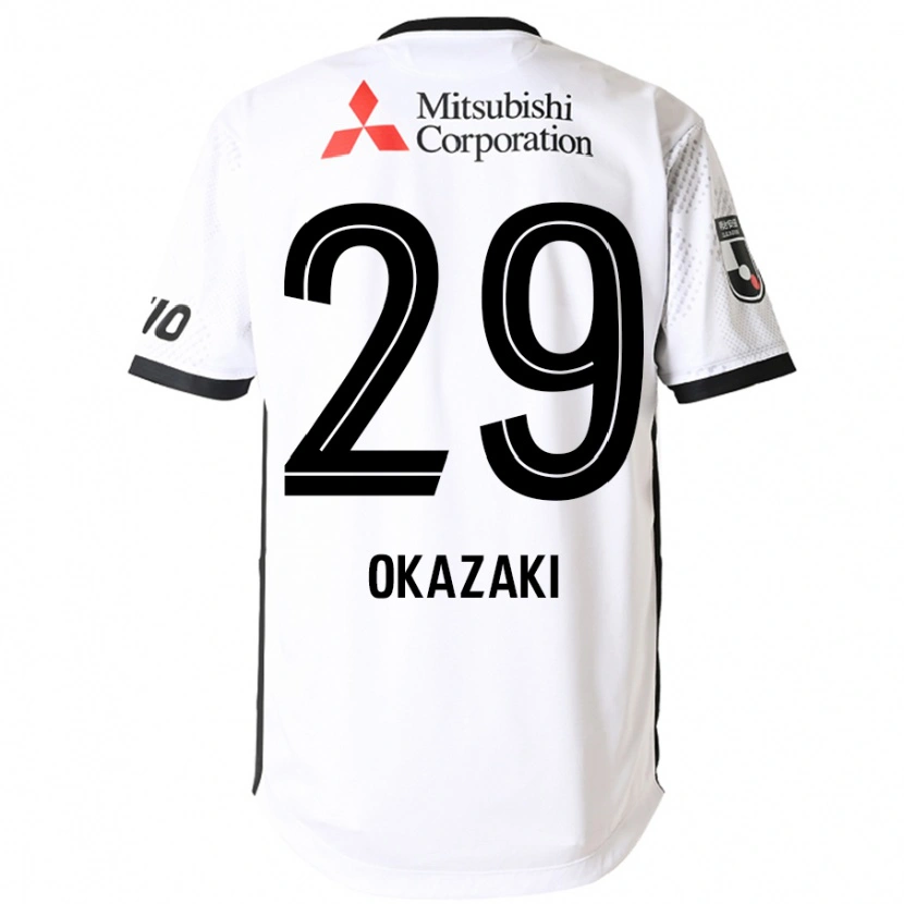 Danxen Hombre Camiseta Makoto Okazaki #29 Blanco Negro 2ª Equipación 2025/26 La Camisa México