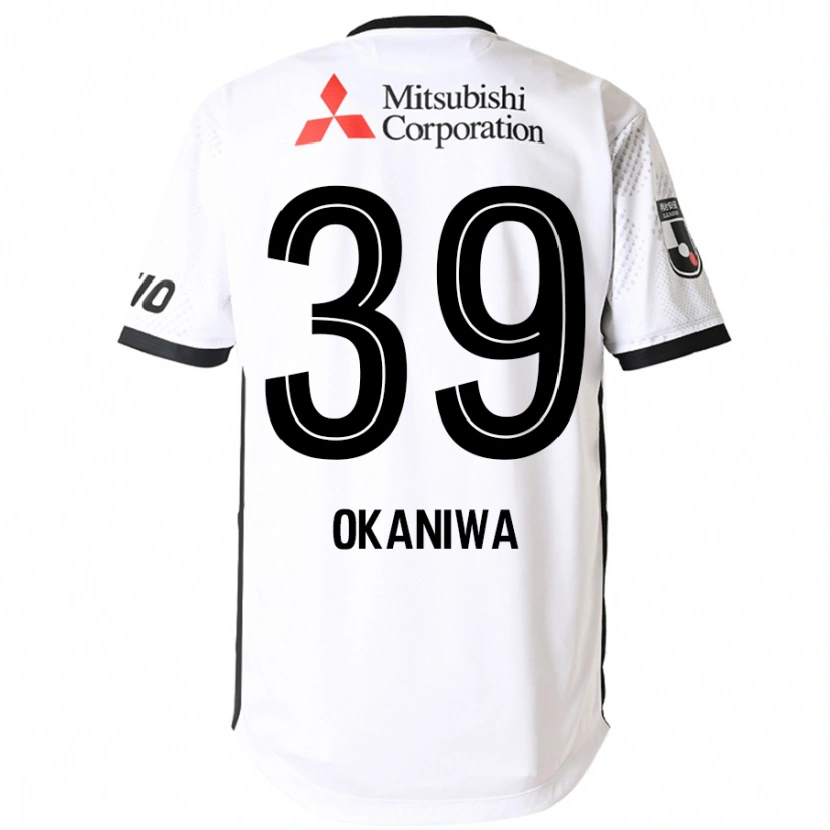 Danxen Hombre Camiseta Shuto Okaniwa #39 Blanco Negro 2ª Equipación 2025/26 La Camisa México