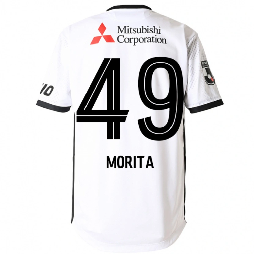Danxen Hombre Camiseta Shingo Morita #49 Blanco Negro 2ª Equipación 2025/26 La Camisa México