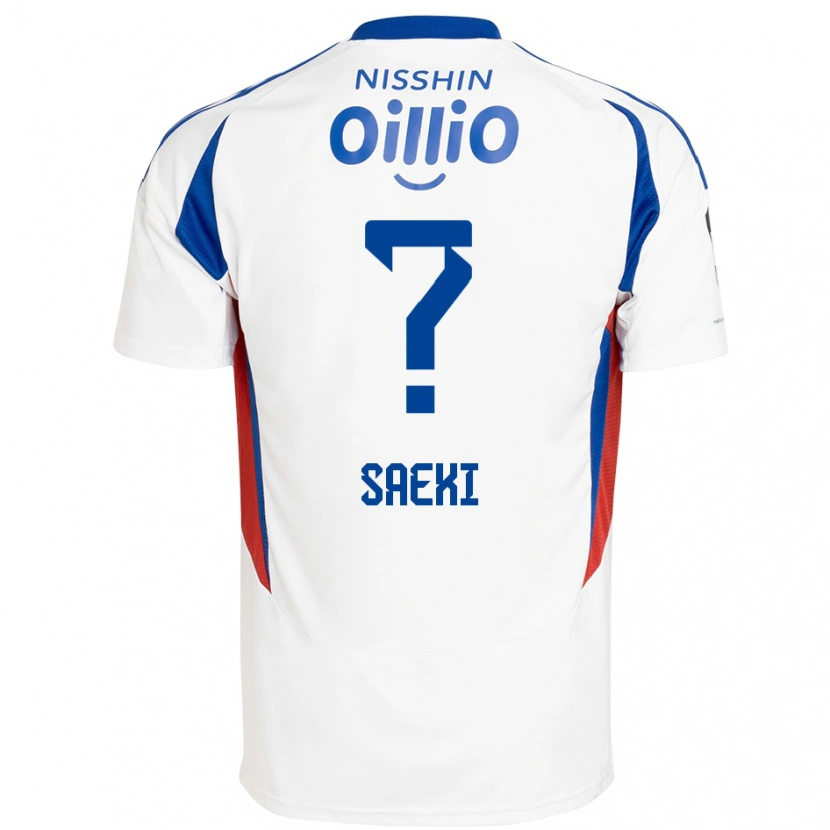 Danxen Hombre Camiseta Shunya Saeki #0 Azul Real Blanco 2ª Equipación 2025/26 La Camisa México