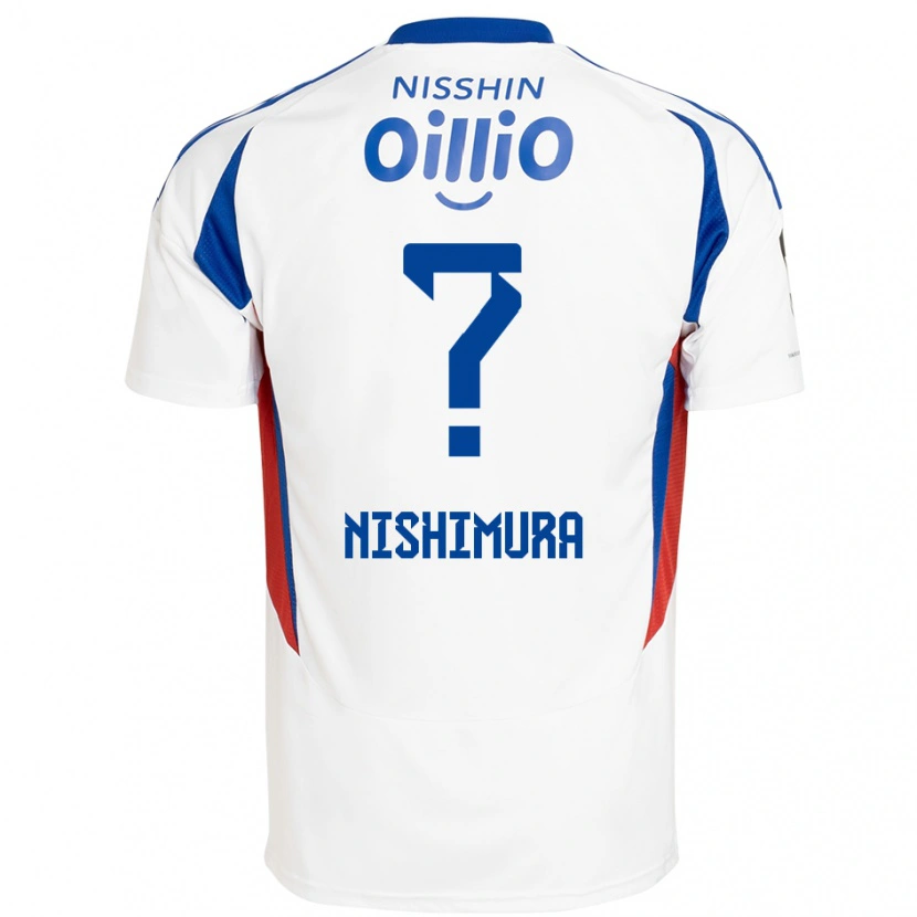Danxen Hombre Camiseta Takuma Nishimura #0 Azul Real Blanco 2ª Equipación 2025/26 La Camisa México