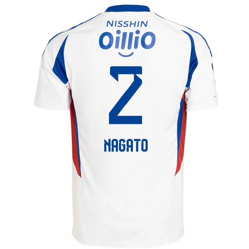 Danxen Hombre Camiseta Katsuya Nagato #2 Azul Real Blanco 2ª Equipación 2025/26 La Camisa México