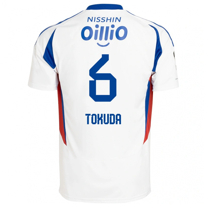 Danxen Hombre Camiseta Yuma Tokuda #6 Azul Real Blanco 2ª Equipación 2025/26 La Camisa México
