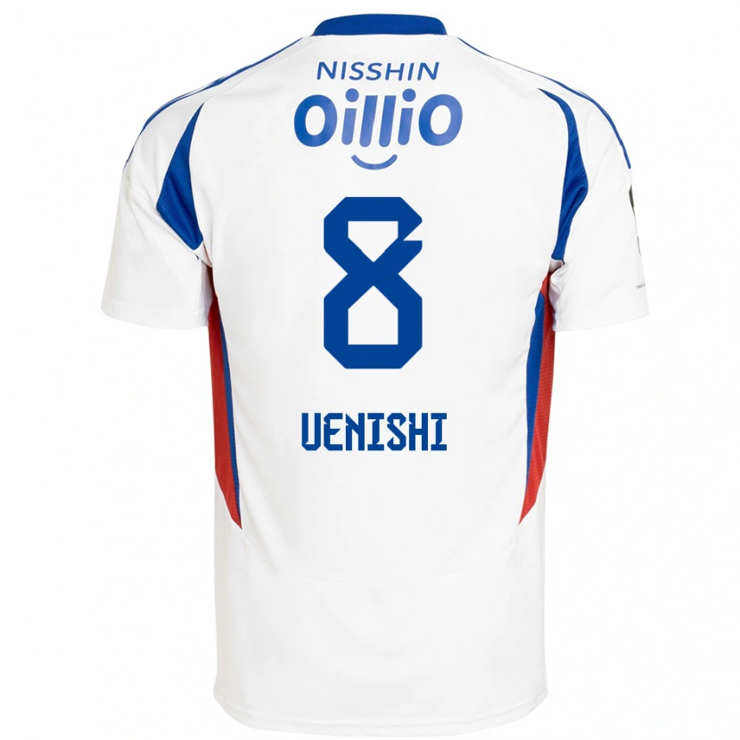 Danxen Hombre Camiseta Haruki Uenishi #8 Azul Real Blanco 2ª Equipación 2025/26 La Camisa México