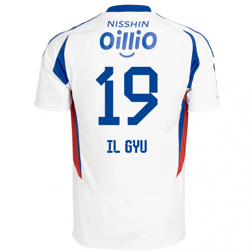 Danxen Hombre Camiseta Il-Gyu Park #19 Azul Real Blanco 2ª Equipación 2025/26 La Camisa México