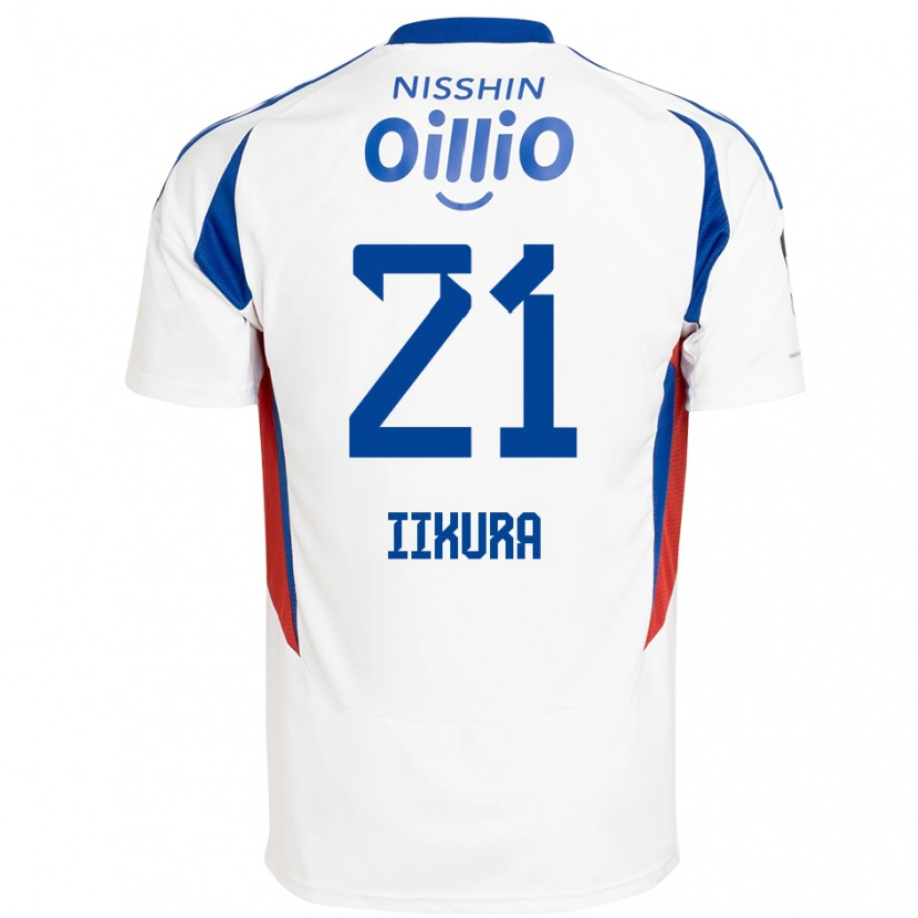 Danxen Hombre Camiseta Hiroki Iikura #21 Azul Real Blanco 2ª Equipación 2025/26 La Camisa México