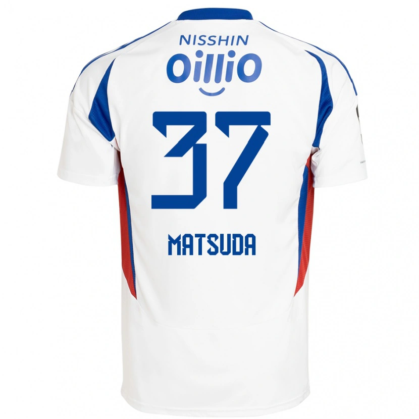Danxen Hombre Camiseta Eitaro Matsuda #37 Azul Real Blanco 2ª Equipación 2025/26 La Camisa México