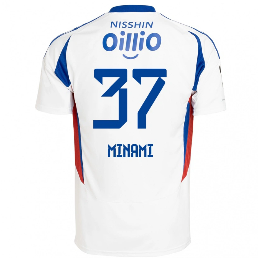 Danxen Hombre Camiseta Takuto Minami #37 Azul Real Blanco 2ª Equipación 2025/26 La Camisa México