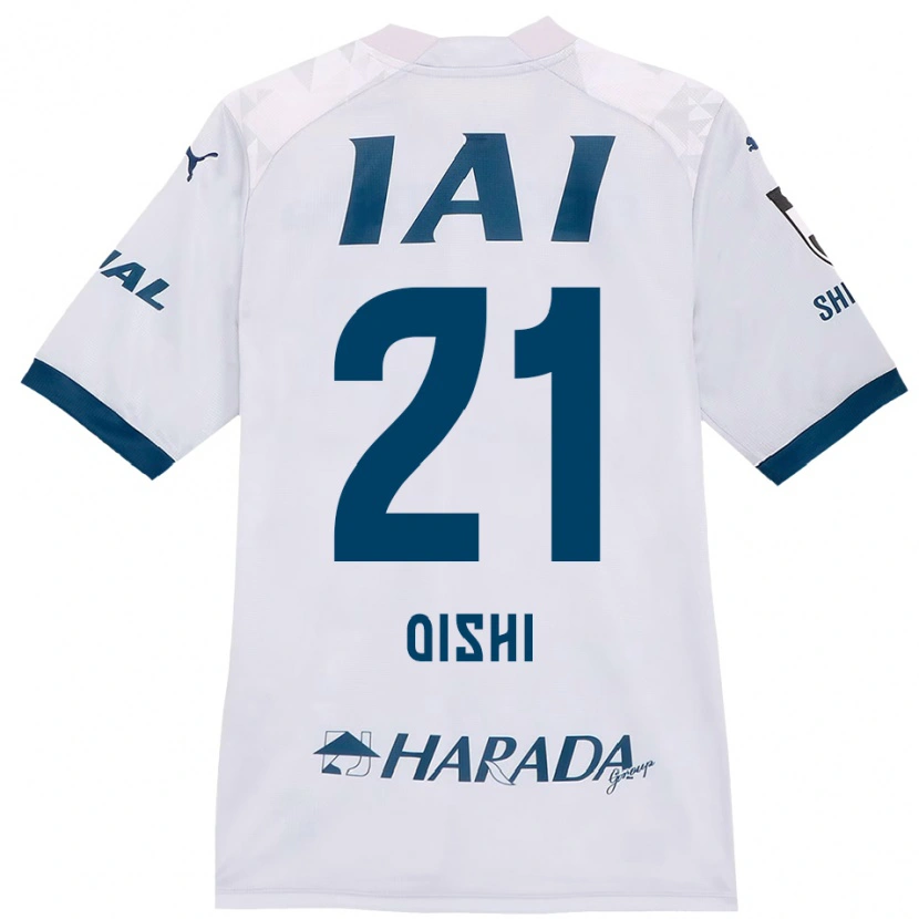 Danxen Hombre Camiseta Kaede Oishi #21 Blanco Azul Real 2ª Equipación 2025/26 La Camisa México