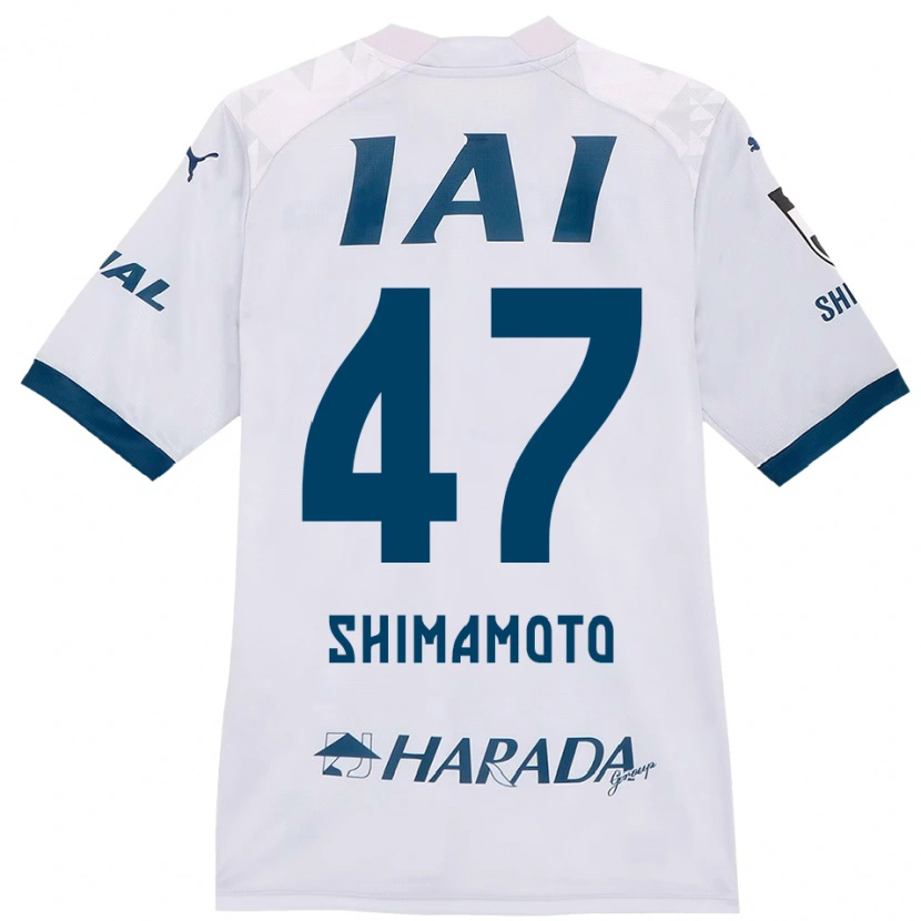 Danxen Hombre Camiseta Yudai Shimamoto #47 Blanco Azul Real 2ª Equipación 2025/26 La Camisa México