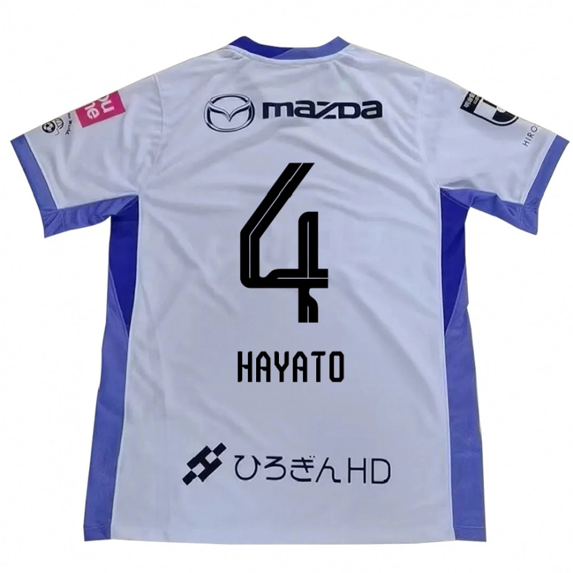 Danxen Hombre Camiseta Hayato Araki #4 Blanco Naranja 2ª Equipación 2025/26 La Camisa México
