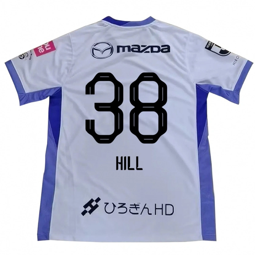 Danxen Hombre Camiseta Cailen Hill #38 Blanco Naranja 2ª Equipación 2025/26 La Camisa México