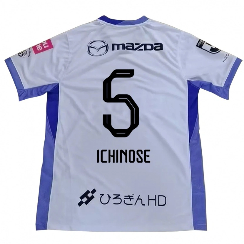 Danxen Hombre Camiseta Chisato Ichinose #5 Blanco Naranja 2ª Equipación 2025/26 La Camisa México