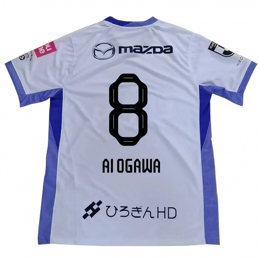 Danxen Hombre Camiseta Ai Ogawa #8 Blanco Naranja 2ª Equipación 2025/26 La Camisa México