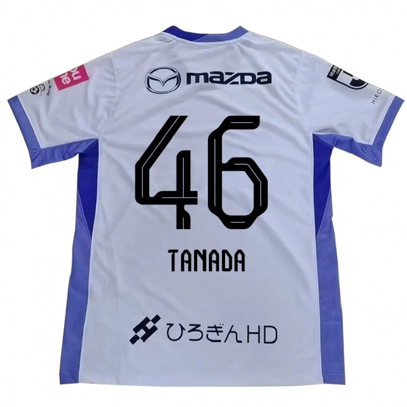 Danxen Hombre Camiseta Ryo Tanada #46 Blanco Naranja 2ª Equipación 2025/26 La Camisa México