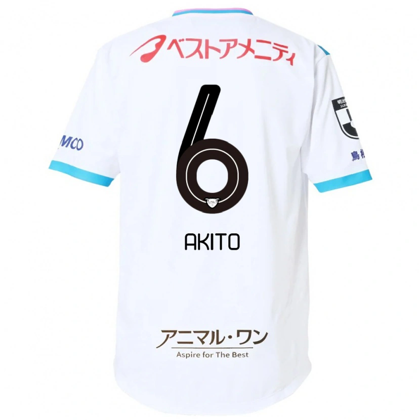 Danxen Hombre Camiseta Akito Fukuta #6 Blanco Rosa 2ª Equipación 2025/26 La Camisa México
