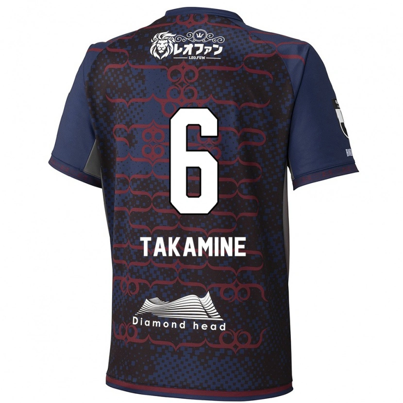 Danxen Hombre Camiseta Tomoki Takamine #6 Rojo Negro 2ª Equipación 2025/26 La Camisa México
