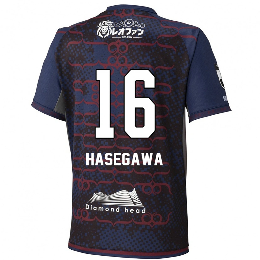Danxen Hombre Camiseta Tatsuya Hasegawa #16 Rojo Negro 2ª Equipación 2025/26 La Camisa México