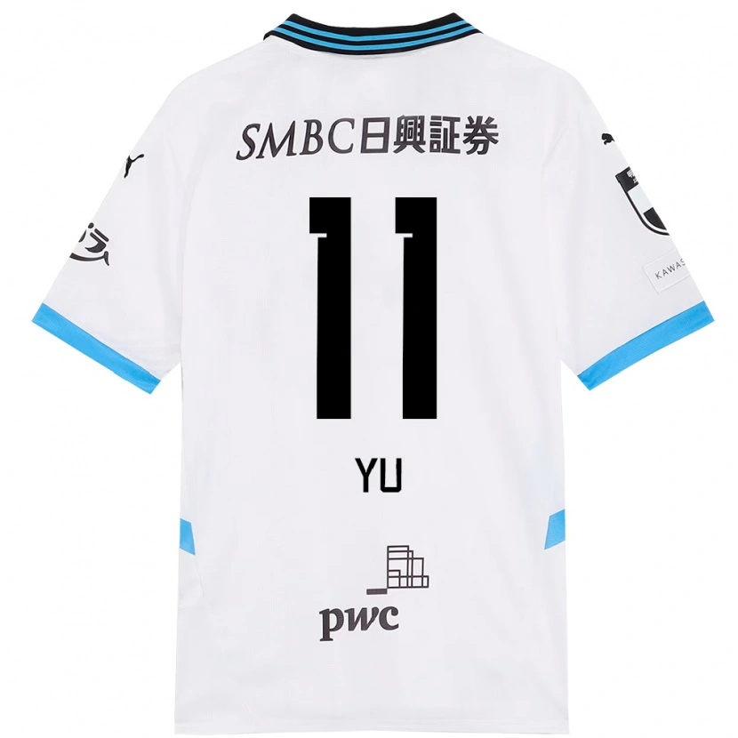 Danxen Hombre Camiseta Yu Kobayashi #11 Blanco Azul Celeste 2ª Equipación 2025/26 La Camisa México