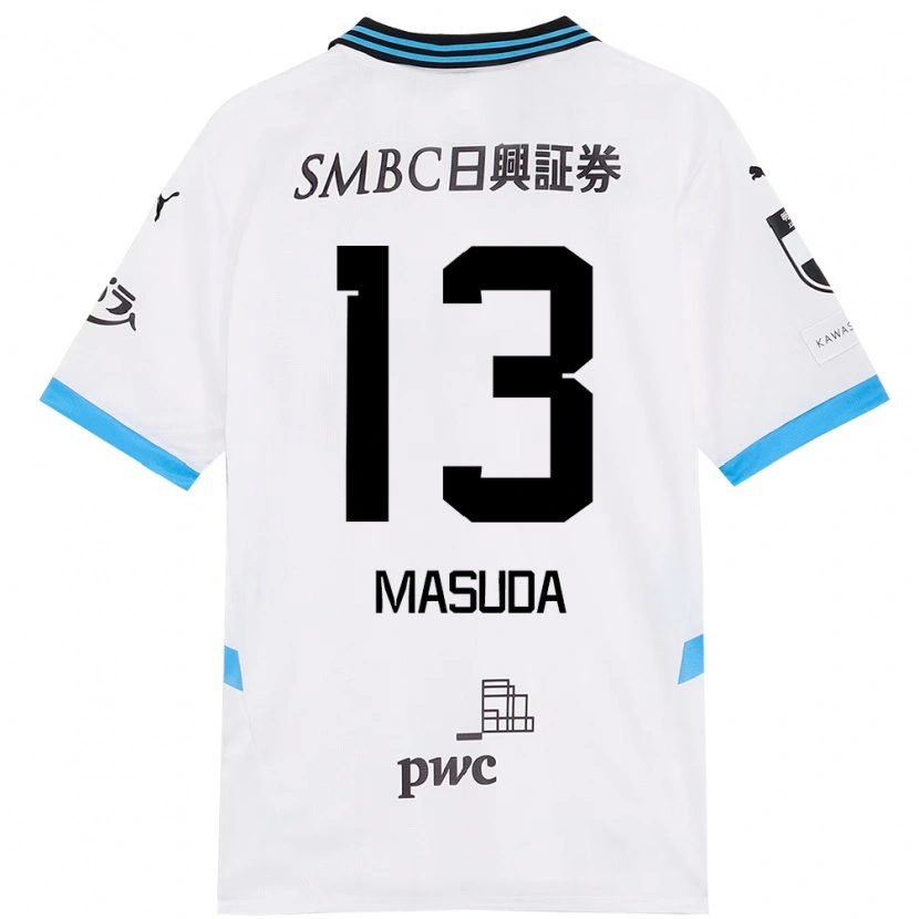 Danxen Hombre Camiseta Hinata Masuda #13 Azul Celeste Negro 2ª Equipación 2025/26 La Camisa México