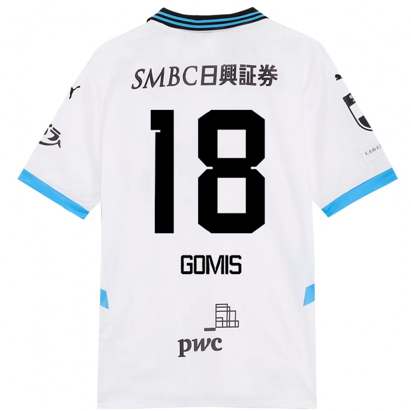 Danxen Hombre Camiseta Bafétimbi Gomis #18 Azul Celeste Negro 2ª Equipación 2025/26 La Camisa México