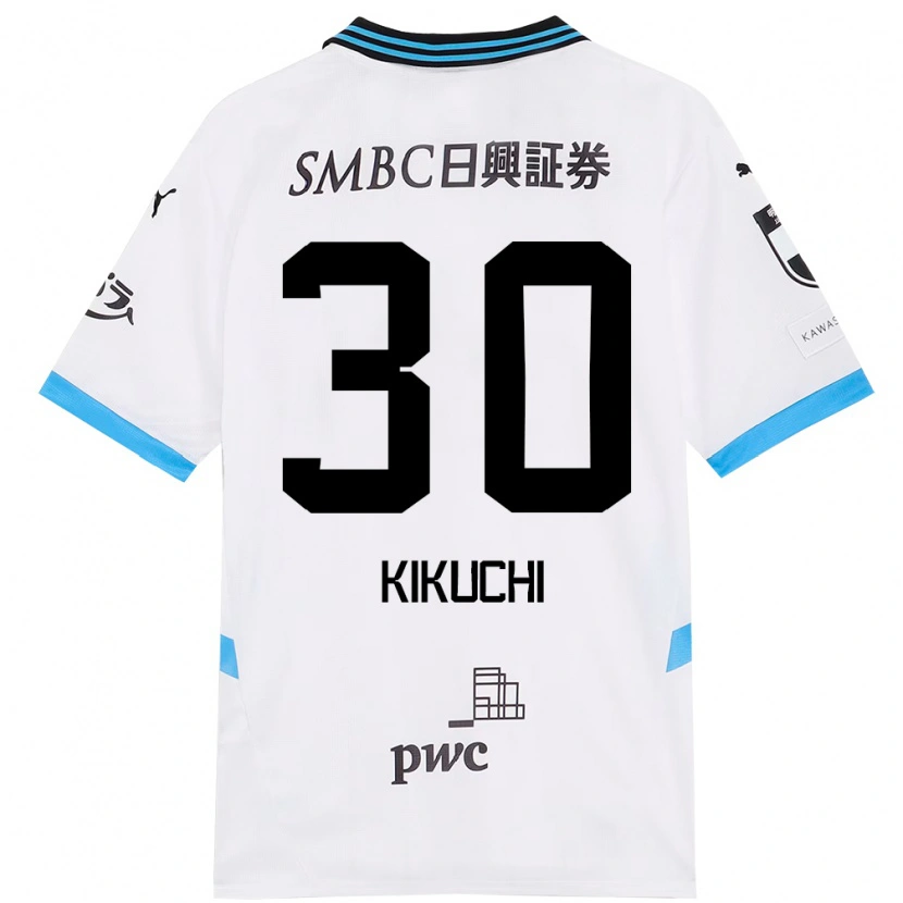 Danxen Hombre Camiseta Kyo Kikuchi #30 Blanco Azul Celeste 2ª Equipación 2025/26 La Camisa México