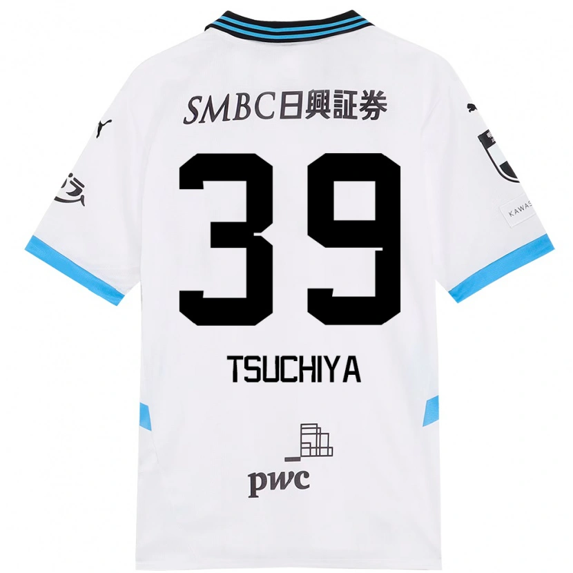 Danxen Hombre Camiseta Kaito Tsuchiya #39 Blanco Azul Celeste 2ª Equipación 2025/26 La Camisa México